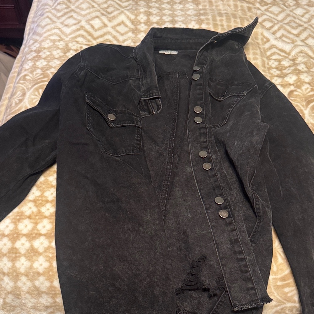 Easel Black Denim Jacket